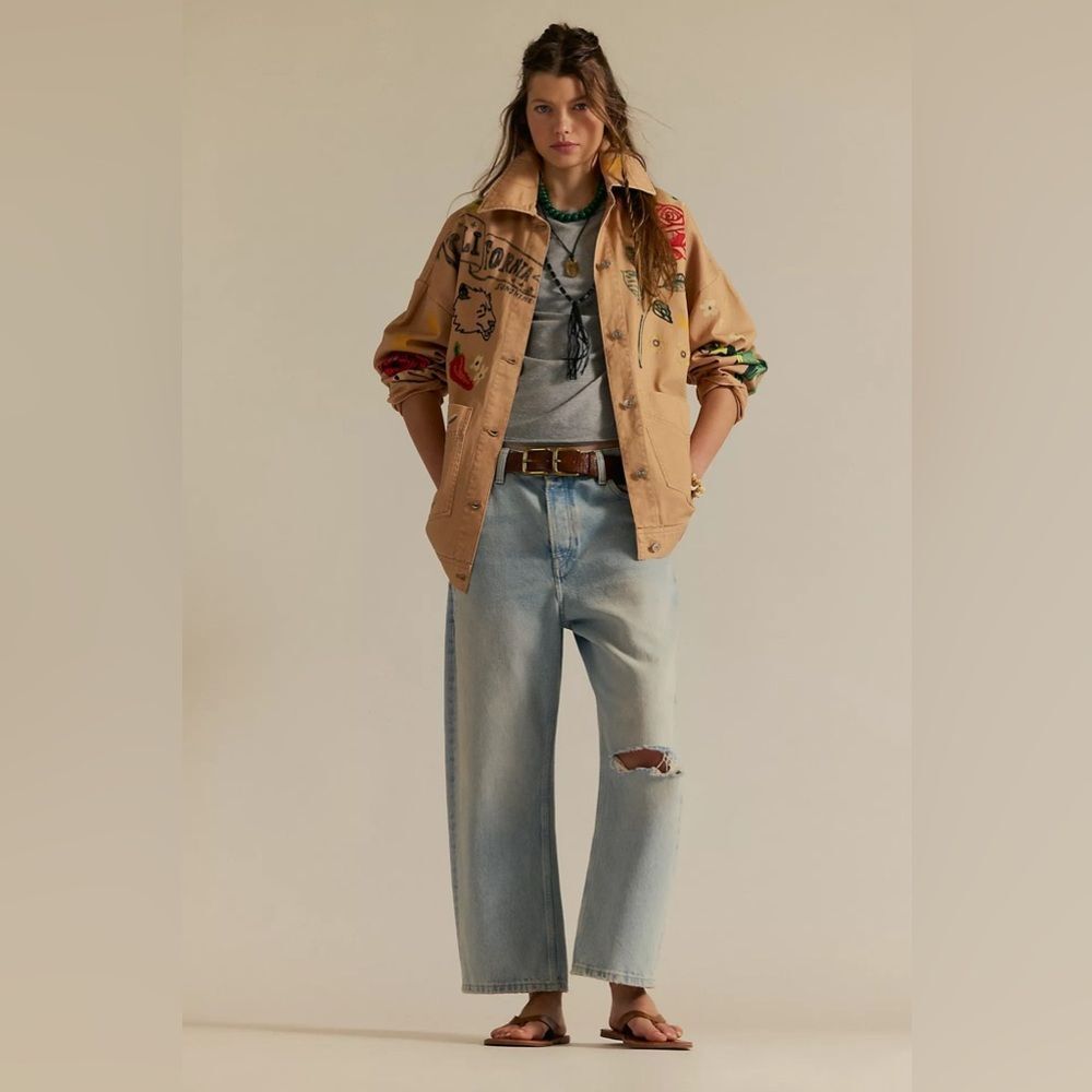 New Free People Charm Me Chore Jacket Size Xs - Picture 2 of 9